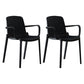 Modern Indoor-Outdoor Dining Arm Chair Multicolor Plastic Dining Arm Chair Black 2 Piece Set Clearhalo ' kitchen&dining_furn' 'Dining Chairs' 'Dining Tables & Seating' 'dining_chair' 'furn' 'furn_dining_chair' 'Furniture' 'furniture_dining_chair' 'Kitchen & Dining Furniture' 'kitchen' 3835416