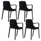 Modern Indoor-Outdoor Dining Arm Chair Multicolor Plastic Dining Arm Chair Black 4 Piece Set Clearhalo ' kitchen&dining_furn' 'Dining Chairs' 'Dining Tables & Seating' 'dining_chair' 'furn' 'furn_dining_chair' 'Furniture' 'furniture_dining_chair' 'Kitchen & Dining Furniture' 'kitchen' 3835417