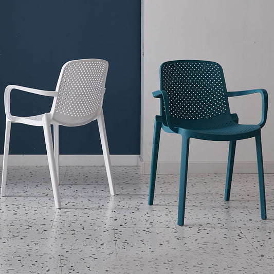 Modern Indoor-Outdoor Dining Arm Chair Multicolor Plastic Dining Arm Chair Clearhalo ' kitchen&dining_furn' 'Dining Chairs' 'Dining Tables & Seating' 'dining_chair' 'furn' 'furn_dining_chair' 'Furniture' 'furniture_dining_chair' 'Kitchen & Dining Furniture' 'kitchen' 3835420