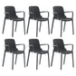 Modern Indoor-Outdoor Dining Arm Chair Multicolor Plastic Dining Arm Chair Grey 6 Piece Set Clearhalo ' kitchen&dining_furn' 'Dining Chairs' 'Dining Tables & Seating' 'dining_chair' 'furn' 'furn_dining_chair' 'Furniture' 'furniture_dining_chair' 'Kitchen & Dining Furniture' 'kitchen' 3835426