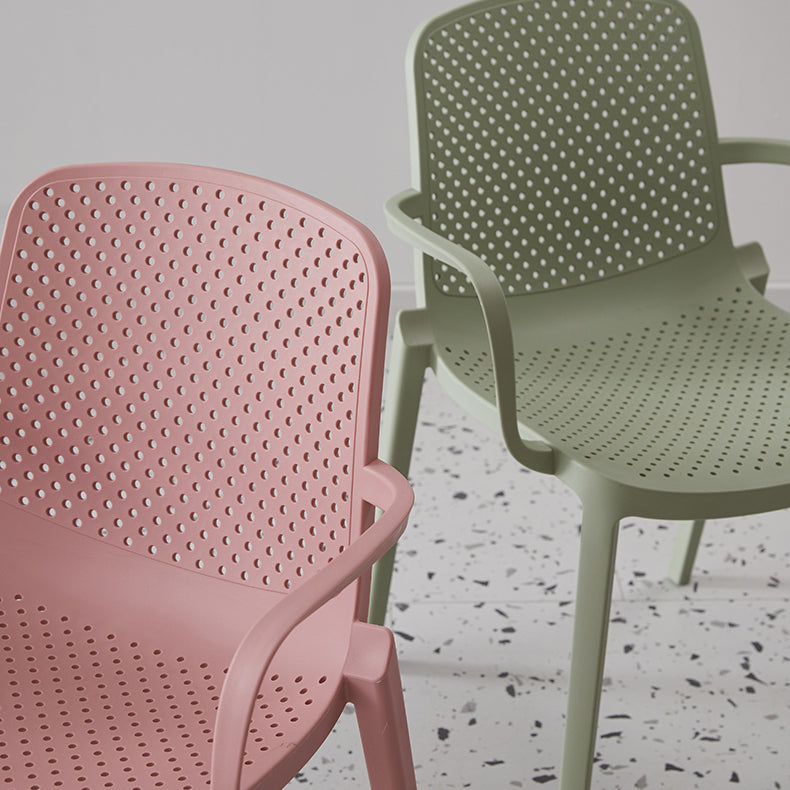 Modern Indoor-Outdoor Dining Arm Chair Multicolor Plastic Dining Arm Chair Clearhalo ' kitchen&dining_furn' 'Dining Chairs' 'Dining Tables & Seating' 'dining_chair' 'furn' 'furn_dining_chair' 'Furniture' 'furniture_dining_chair' 'Kitchen & Dining Furniture' 'kitchen' 3835432