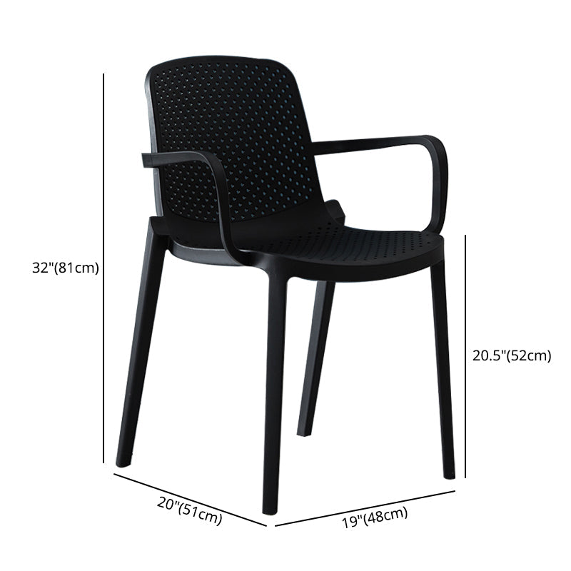 Modern Indoor-Outdoor Dining Arm Chair Multicolor Plastic Dining Arm Chair Clearhalo ' kitchen&dining_furn' 'Dining Chairs' 'Dining Tables & Seating' 'dining_chair' 'furn' 'furn_dining_chair' 'Furniture' 'furniture_dining_chair' 'Kitchen & Dining Furniture' 'kitchen' 3835433