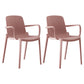 Modern Indoor-Outdoor Dining Arm Chair Multicolor Plastic Dining Arm Chair Pink 2 Piece Set Clearhalo ' kitchen&dining_furn' 'Dining Chairs' 'Dining Tables & Seating' 'dining_chair' 'furn' 'furn_dining_chair' 'Furniture' 'furniture_dining_chair' 'Kitchen & Dining Furniture' 'kitchen' 3835434