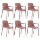 Modern Indoor-Outdoor Dining Arm Chair Multicolor Plastic Dining Arm Chair Pink 6 Piece Set Clearhalo ' kitchen&dining_furn' 'Dining Chairs' 'Dining Tables & Seating' 'dining_chair' 'furn' 'furn_dining_chair' 'Furniture' 'furniture_dining_chair' 'Kitchen & Dining Furniture' 'kitchen' 3835437