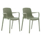 Modern Indoor-Outdoor Dining Arm Chair Multicolor Plastic Dining Arm Chair Green 2 Piece Set Clearhalo ' kitchen&dining_furn' 'Dining Chairs' 'Dining Tables & Seating' 'dining_chair' 'furn' 'furn_dining_chair' 'Furniture' 'furniture_dining_chair' 'Kitchen & Dining Furniture' 'kitchen' 3835444