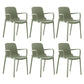 Modern Indoor-Outdoor Dining Arm Chair Multicolor Plastic Dining Arm Chair Green 6 Piece Set Clearhalo ' kitchen&dining_furn' 'Dining Chairs' 'Dining Tables & Seating' 'dining_chair' 'furn' 'furn_dining_chair' 'Furniture' 'furniture_dining_chair' 'Kitchen & Dining Furniture' 'kitchen' 3835446
