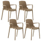 Modern Indoor-Outdoor Dining Arm Chair Multicolor Plastic Dining Arm Chair Camel 4 Piece Set Clearhalo ' kitchen&dining_furn' 'Dining Chairs' 'Dining Tables & Seating' 'dining_chair' 'furn' 'furn_dining_chair' 'Furniture' 'furniture_dining_chair' 'Kitchen & Dining Furniture' 'kitchen' 3835448