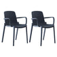 Modern Indoor-Outdoor Dining Arm Chair Multicolor Plastic Dining Arm Chair Gray-Blue 2 Piece Set Clearhalo ' kitchen&dining_furn' 'Dining Chairs' 'Dining Tables & Seating' 'dining_chair' 'furn' 'furn_dining_chair' 'Furniture' 'furniture_dining_chair' 'Kitchen & Dining Furniture' 'kitchen' 3835450