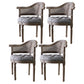 Solid Wood Country Style Dining Room Chairs Matte Finish Open Back Dining Arm Chairs Light Gray 4 Piece Set Clearhalo ' kitchen&dining_furn' 'Dining Chairs' 'Dining Tables & Seating' 'dining_chair' 'furn' 'furn_dining_chair' 'Furniture' 'furniture_dining_chair' 'Kitchen & Dining Furniture' 'kitchen' 3835457