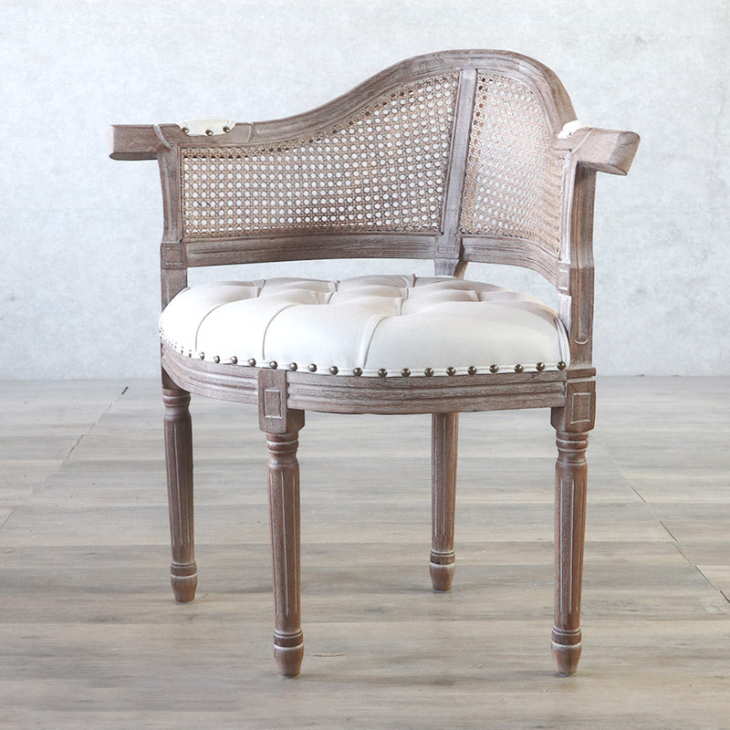 Solid Wood Country Style Dining Room Chairs Matte Finish Open Back Dining Arm Chairs Beige 1 Piece Clearhalo ' kitchen&dining_furn' 'Dining Chairs' 'Dining Tables & Seating' 'dining_chair' 'furn' 'furn_dining_chair' 'Furniture' 'furniture_dining_chair' 'Kitchen & Dining Furniture' 'kitchen' 3835459