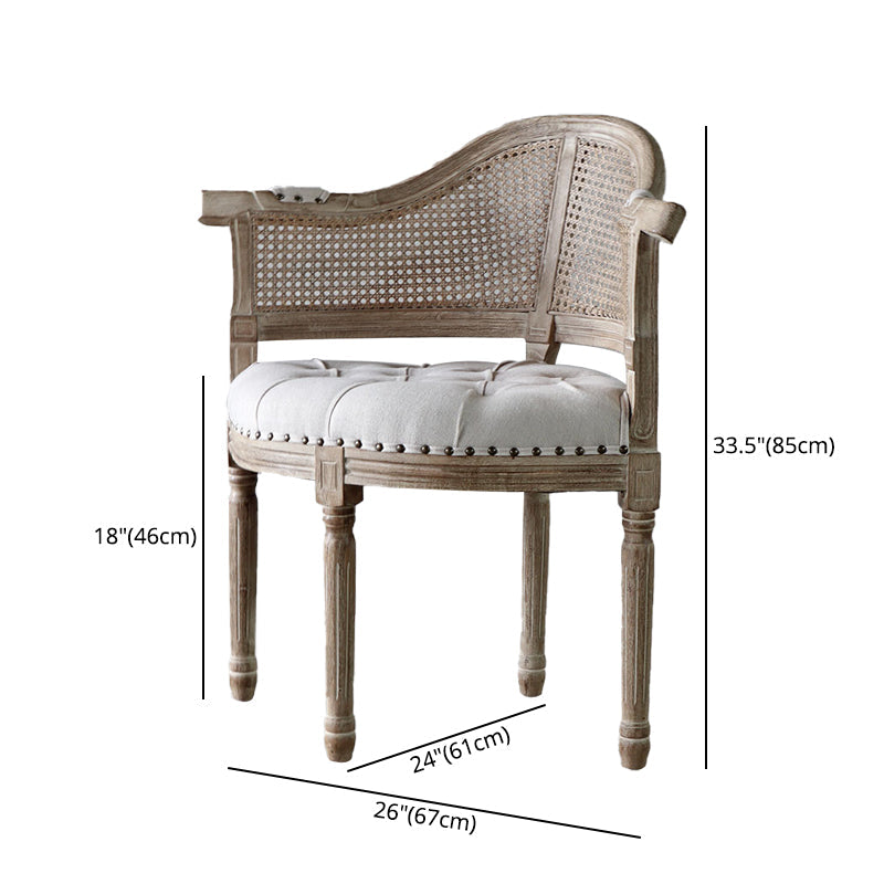 Solid Wood Country Style Dining Room Chairs Matte Finish Open Back Dining Arm Chairs Clearhalo ' kitchen&dining_furn' 'Dining Chairs' 'Dining Tables & Seating' 'dining_chair' 'furn' 'furn_dining_chair' 'Furniture' 'furniture_dining_chair' 'Kitchen & Dining Furniture' 'kitchen' 3835470