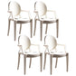 Scandinavian Plastic Dining Arm Chair Open Back Side Chair for Home Use White 4 Piece Set Clearhalo ' kitchen&dining_furn' 'Dining Chairs' 'Dining Tables & Seating' 'dining_chair' 'furn' 'furn_dining_chair' 'Furniture' 'furniture_dining_chair' 'Kitchen & Dining Furniture' 'kitchen' 3835494