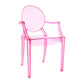 Scandinavian Plastic Dining Arm Chair Open Back Side Chair for Home Use Pink 1 Piece Clearhalo ' kitchen&dining_furn' 'Dining Chairs' 'Dining Tables & Seating' 'dining_chair' 'furn' 'furn_dining_chair' 'Furniture' 'furniture_dining_chair' 'Kitchen & Dining Furniture' 'kitchen' 3835496