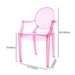 Scandinavian Plastic Dining Arm Chair Open Back Side Chair for Home Use Clearhalo ' kitchen&dining_furn' 'Dining Chairs' 'Dining Tables & Seating' 'dining_chair' 'furn' 'furn_dining_chair' 'Furniture' 'furniture_dining_chair' 'Kitchen & Dining Furniture' 'kitchen' 3835500