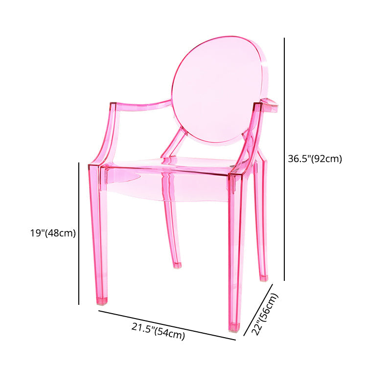 Scandinavian Plastic Dining Arm Chair Open Back Side Chair for Home Use Clearhalo ' kitchen&dining_furn' 'Dining Chairs' 'Dining Tables & Seating' 'dining_chair' 'furn' 'furn_dining_chair' 'Furniture' 'furniture_dining_chair' 'Kitchen & Dining Furniture' 'kitchen' 3835500