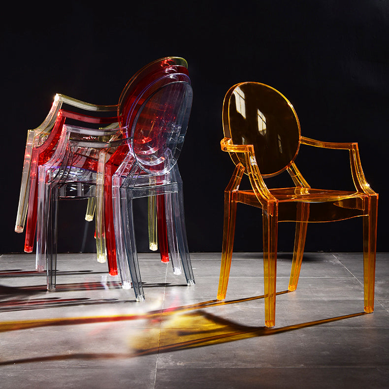 Scandinavian Plastic Dining Arm Chair Open Back Side Chair for Home Use Clearhalo ' kitchen&dining_furn' 'Dining Chairs' 'Dining Tables & Seating' 'dining_chair' 'furn' 'furn_dining_chair' 'Furniture' 'furniture_dining_chair' 'Kitchen & Dining Furniture' 'kitchen' 3835501