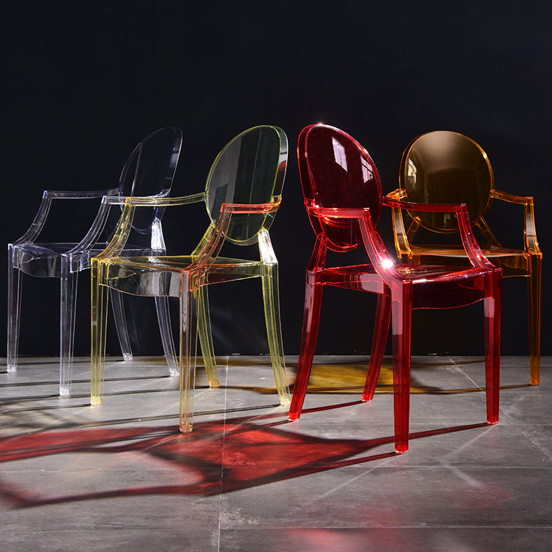 Scandinavian Plastic Dining Arm Chair Open Back Side Chair for Home Use Clearhalo ' kitchen&dining_furn' 'Dining Chairs' 'Dining Tables & Seating' 'dining_chair' 'furn' 'furn_dining_chair' 'Furniture' 'furniture_dining_chair' 'Kitchen & Dining Furniture' 'kitchen' 3835504