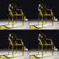 Scandinavian Plastic Dining Arm Chair Open Back Side Chair for Home Use Yellow 4 Piece Set Clearhalo ' kitchen&dining_furn' 'Dining Chairs' 'Dining Tables & Seating' 'dining_chair' 'furn' 'furn_dining_chair' 'Furniture' 'furniture_dining_chair' 'Kitchen & Dining Furniture' 'kitchen' 3835505
