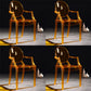 Scandinavian Plastic Dining Arm Chair Open Back Side Chair for Home Use Orange 4 Piece Set Clearhalo ' kitchen&dining_furn' 'Dining Chairs' 'Dining Tables & Seating' 'dining_chair' 'furn' 'furn_dining_chair' 'Furniture' 'furniture_dining_chair' 'Kitchen & Dining Furniture' 'kitchen' 3835507