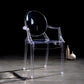 Scandinavian Plastic Dining Arm Chair Open Back Side Chair for Home Use Clear 1 Piece Clearhalo ' kitchen&dining_furn' 'Dining Chairs' 'Dining Tables & Seating' 'dining_chair' 'furn' 'furn_dining_chair' 'Furniture' 'furniture_dining_chair' 'Kitchen & Dining Furniture' 'kitchen' 3835508