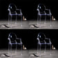 Scandinavian Plastic Dining Arm Chair Open Back Side Chair for Home Use Clear 4 Piece Set Clearhalo ' kitchen&dining_furn' 'Dining Chairs' 'Dining Tables & Seating' 'dining_chair' 'furn' 'furn_dining_chair' 'Furniture' 'furniture_dining_chair' 'Kitchen & Dining Furniture' 'kitchen' 3835510