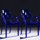 Scandinavian Plastic Dining Arm Chair Open Back Side Chair for Home Use Dark Blue 2 Piece Set Clearhalo ' kitchen&dining_furn' 'Dining Chairs' 'Dining Tables & Seating' 'dining_chair' 'furn' 'furn_dining_chair' 'Furniture' 'furniture_dining_chair' 'Kitchen & Dining Furniture' 'kitchen' 3835521