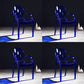 Scandinavian Plastic Dining Arm Chair Open Back Side Chair for Home Use Dark Blue 4 Piece Set Clearhalo ' kitchen&dining_furn' 'Dining Chairs' 'Dining Tables & Seating' 'dining_chair' 'furn' 'furn_dining_chair' 'Furniture' 'furniture_dining_chair' 'Kitchen & Dining Furniture' 'kitchen' 3835522