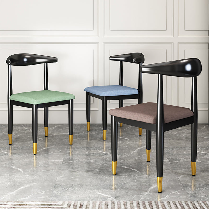 Metal Contemporary Style Dining Side Chair Indoor Open Back Dining Side Chair Clearhalo ' kitchen&dining_furn' 'Dining Chairs' 'Dining Tables & Seating' 'dining_chair' 'furn' 'furn_dining_chair' 'Furniture' 'furniture_dining_chair' 'Kitchen & Dining Furniture' 'kitchen' 3835523