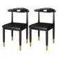 Metal Contemporary Style Dining Side Chair Indoor Open Back Dining Side Chair Black 2 Piece Set Clearhalo ' kitchen&dining_furn' 'Dining Chairs' 'Dining Tables & Seating' 'dining_chair' 'furn' 'furn_dining_chair' 'Furniture' 'furniture_dining_chair' 'Kitchen & Dining Furniture' 'kitchen' 3835525