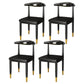 Metal Contemporary Style Dining Side Chair Indoor Open Back Dining Side Chair Black 4 Piece Set Clearhalo ' kitchen&dining_furn' 'Dining Chairs' 'Dining Tables & Seating' 'dining_chair' 'furn' 'furn_dining_chair' 'Furniture' 'furniture_dining_chair' 'Kitchen & Dining Furniture' 'kitchen' 3835527