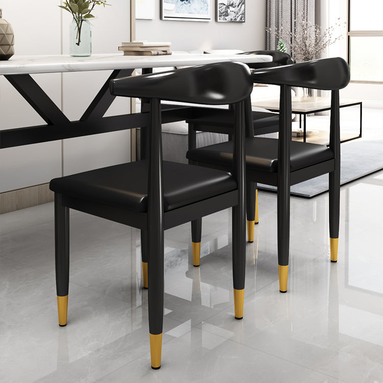 Metal Contemporary Style Dining Side Chair Indoor Open Back Dining Side Chair Clearhalo ' kitchen&dining_furn' 'Dining Chairs' 'Dining Tables & Seating' 'dining_chair' 'furn' 'furn_dining_chair' 'Furniture' 'furniture_dining_chair' 'Kitchen & Dining Furniture' 'kitchen' 3835528