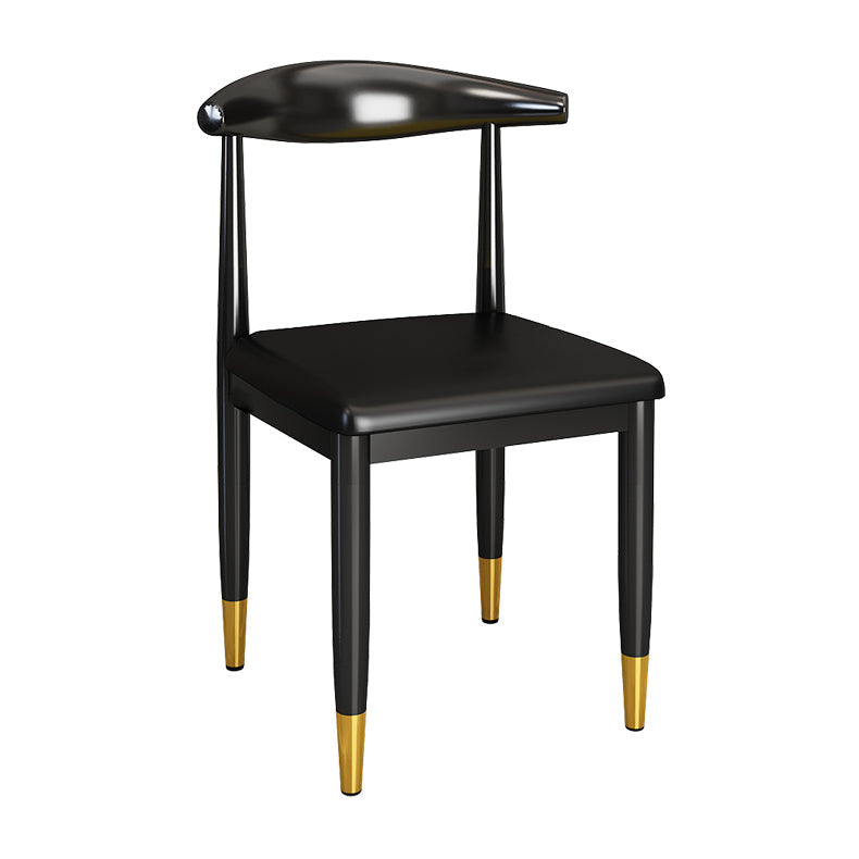 Metal Contemporary Style Dining Side Chair Indoor Open Back Dining Side Chair Clearhalo ' kitchen&dining_furn' 'Dining Chairs' 'Dining Tables & Seating' 'dining_chair' 'furn' 'furn_dining_chair' 'Furniture' 'furniture_dining_chair' 'Kitchen & Dining Furniture' 'kitchen' 3835531