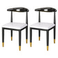 Metal Contemporary Style Dining Side Chair Indoor Open Back Dining Side Chair White 2 Piece Set Clearhalo ' kitchen&dining_furn' 'Dining Chairs' 'Dining Tables & Seating' 'dining_chair' 'furn' 'furn_dining_chair' 'Furniture' 'furniture_dining_chair' 'Kitchen & Dining Furniture' 'kitchen' 3835543
