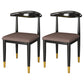 Metal Contemporary Style Dining Side Chair Indoor Open Back Dining Side Chair Brown 2 Piece Set Clearhalo ' kitchen&dining_furn' 'Dining Chairs' 'Dining Tables & Seating' 'dining_chair' 'furn' 'furn_dining_chair' 'Furniture' 'furniture_dining_chair' 'Kitchen & Dining Furniture' 'kitchen' 3835553