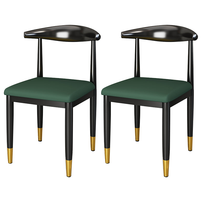 Metal Contemporary Style Dining Side Chair Indoor Open Back Dining Side Chair Light Green 2 Piece Set Clearhalo ' kitchen&dining_furn' 'Dining Chairs' 'Dining Tables & Seating' 'dining_chair' 'furn' 'furn_dining_chair' 'Furniture' 'furniture_dining_chair' 'Kitchen & Dining Furniture' 'kitchen' 3835562