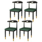 Metal Contemporary Style Dining Side Chair Indoor Open Back Dining Side Chair Light Green 4 Piece Set Clearhalo ' kitchen&dining_furn' 'Dining Chairs' 'Dining Tables & Seating' 'dining_chair' 'furn' 'furn_dining_chair' 'Furniture' 'furniture_dining_chair' 'Kitchen & Dining Furniture' 'kitchen' 3835563