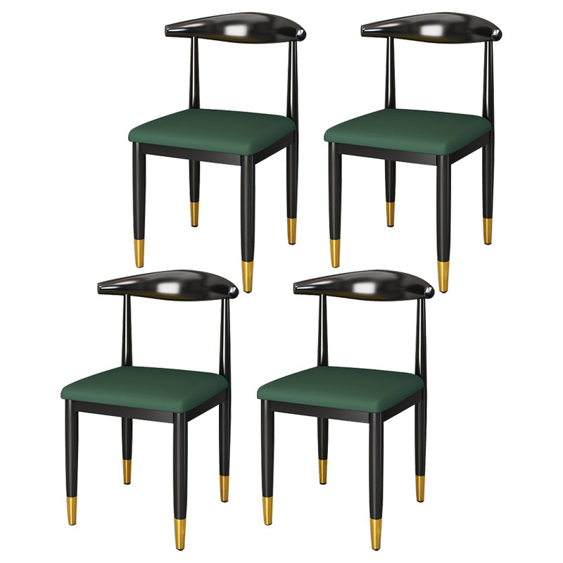 Metal Contemporary Style Dining Side Chair Indoor Open Back Dining Side Chair Light Green 4 Piece Set Clearhalo ' kitchen&dining_furn' 'Dining Chairs' 'Dining Tables & Seating' 'dining_chair' 'furn' 'furn_dining_chair' 'Furniture' 'furniture_dining_chair' 'Kitchen & Dining Furniture' 'kitchen' 3835563
