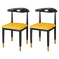 Metal Contemporary Style Dining Side Chair Indoor Open Back Dining Side Chair Light Yellow 2 Piece Set Clearhalo ' kitchen&dining_furn' 'Dining Chairs' 'Dining Tables & Seating' 'dining_chair' 'furn' 'furn_dining_chair' 'Furniture' 'furniture_dining_chair' 'Kitchen & Dining Furniture' 'kitchen' 3835565