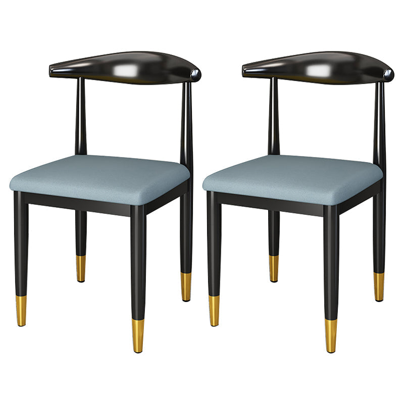Metal Contemporary Style Dining Side Chair Indoor Open Back Dining Side Chair Navy Blue 2 Piece Set Clearhalo ' kitchen&dining_furn' 'Dining Chairs' 'Dining Tables & Seating' 'dining_chair' 'furn' 'furn_dining_chair' 'Furniture' 'furniture_dining_chair' 'Kitchen & Dining Furniture' 'kitchen' 3835574