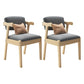 Contemporary Kitchen Opening Back Dining Arm Chair Solid Wood Dining Arm Chair Natural 2 Piece Set Clearhalo ' kitchen&dining_furn' 'Dining Chairs' 'Dining Tables & Seating' 'dining_chair' 'furn' 'furn_dining_chair' 'Furniture' 'furniture_dining_chair' 'Kitchen & Dining Furniture' 'kitchen' 3835582