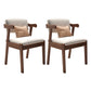 Contemporary Kitchen Opening Back Dining Arm Chair Solid Wood Dining Arm Chair Walnut 2 Piece Set Clearhalo ' kitchen&dining_furn' 'Dining Chairs' 'Dining Tables & Seating' 'dining_chair' 'furn' 'furn_dining_chair' 'Furniture' 'furniture_dining_chair' 'Kitchen & Dining Furniture' 'kitchen' 3835589