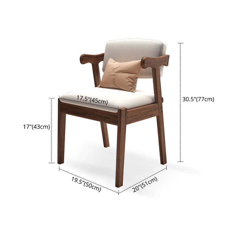 Contemporary Kitchen Opening Back Dining Arm Chair Solid Wood Dining Arm Chair Clearhalo ' kitchen&dining_furn' 'Dining Chairs' 'Dining Tables & Seating' 'dining_chair' 'furn' 'furn_dining_chair' 'Furniture' 'furniture_dining_chair' 'Kitchen & Dining Furniture' 'kitchen' 3835593