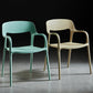 Plastic Open Back Stacking Arm Chair Contemporary Meeting Room Dining Chair Clearhalo ' kitchen&dining_furn' 'Dining Chairs' 'Dining Tables & Seating' 'dining_chair' 'furn' 'furn_dining_chair' 'Furniture' 'furniture_dining_chair' 'Kitchen & Dining Furniture' 'kitchen' 3835600