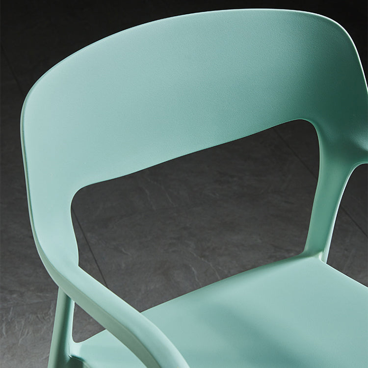 Plastic Open Back Stacking Arm Chair Contemporary Meeting Room Dining Chair Clearhalo ' kitchen&dining_furn' 'Dining Chairs' 'Dining Tables & Seating' 'dining_chair' 'furn' 'furn_dining_chair' 'Furniture' 'furniture_dining_chair' 'Kitchen & Dining Furniture' 'kitchen' 3835605