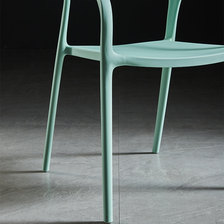 Plastic Open Back Stacking Arm Chair Contemporary Meeting Room Dining Chair Clearhalo ' kitchen&dining_furn' 'Dining Chairs' 'Dining Tables & Seating' 'dining_chair' 'furn' 'furn_dining_chair' 'Furniture' 'furniture_dining_chair' 'Kitchen & Dining Furniture' 'kitchen' 3835608