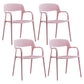 Plastic Open Back Stacking Arm Chair Contemporary Meeting Room Dining Chair Pink 4 Piece Set Clearhalo ' kitchen&dining_furn' 'Dining Chairs' 'Dining Tables & Seating' 'dining_chair' 'furn' 'furn_dining_chair' 'Furniture' 'furniture_dining_chair' 'Kitchen & Dining Furniture' 'kitchen' 3835614