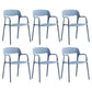 Plastic Open Back Stacking Arm Chair Contemporary Meeting Room Dining Chair Blue 6 Piece Set Clearhalo ' kitchen&dining_furn' 'Dining Chairs' 'Dining Tables & Seating' 'dining_chair' 'furn' 'furn_dining_chair' 'Furniture' 'furniture_dining_chair' 'Kitchen & Dining Furniture' 'kitchen' 3835618