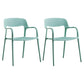 Plastic Open Back Stacking Arm Chair Contemporary Meeting Room Dining Chair Green 2 Piece Set Clearhalo ' kitchen&dining_furn' 'Dining Chairs' 'Dining Tables & Seating' 'dining_chair' 'furn' 'furn_dining_chair' 'Furniture' 'furniture_dining_chair' 'Kitchen & Dining Furniture' 'kitchen' 3835619