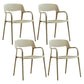 Plastic Open Back Stacking Arm Chair Contemporary Meeting Room Dining Chair Khaki 4 Piece Set Clearhalo ' kitchen&dining_furn' 'Dining Chairs' 'Dining Tables & Seating' 'dining_chair' 'furn' 'furn_dining_chair' 'Furniture' 'furniture_dining_chair' 'Kitchen & Dining Furniture' 'kitchen' 3835626