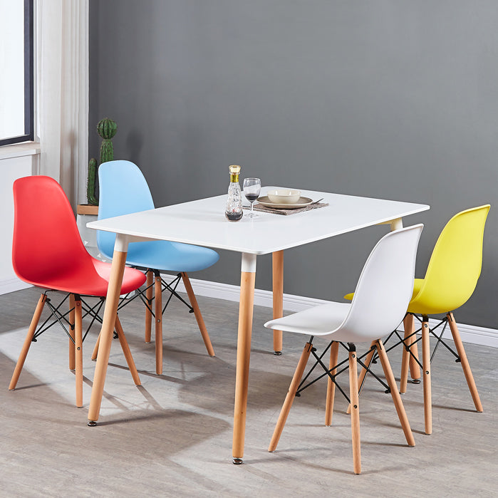 Contemporary Style Plastic Dining Chair Home Side Solid Back Chair for Kitchen Clearhalo ' kitchen&dining_furn' 'Dining Chairs' 'Dining Tables & Seating' 'dining_chair' 'Furniture' 'furniture_dining_chair' 'Kitchen & Dining Furniture' 'kitchen' 3835634